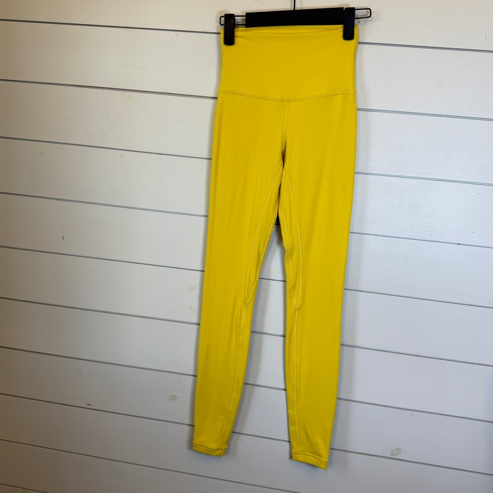 Lululemon align high rise leggings pants 28"‎ yellow women's size 2